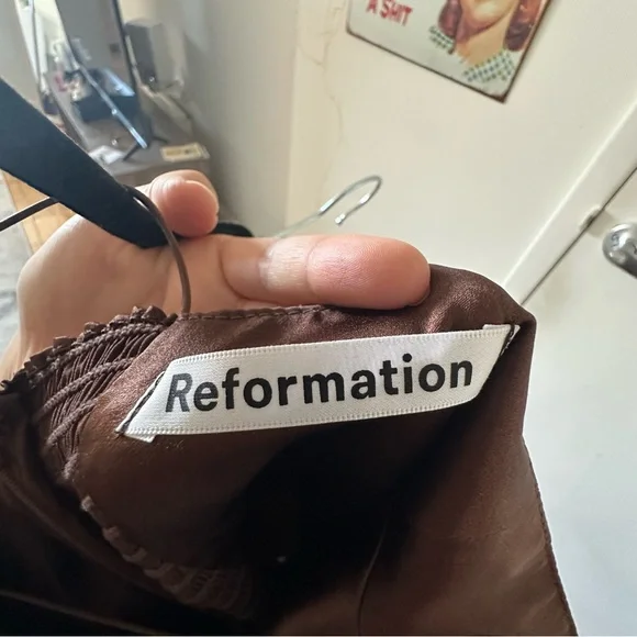 Reformation Chocolate Brown Maxi Dress - Picture 4 of 6